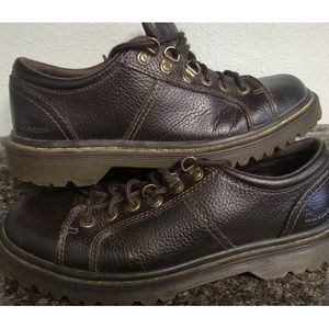 Men's 9 Dr. Martens AW004 Brown Leather Low Top Lace Up Oxford Shoes